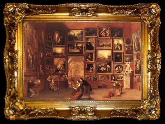 framed  Samuel FB Morse Gallery of the Louvre, ta009-2